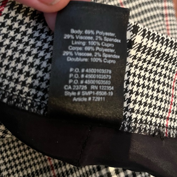 Babaton WOMENS size 8 Plaid Cropped Pants. - Picture 5 of 5